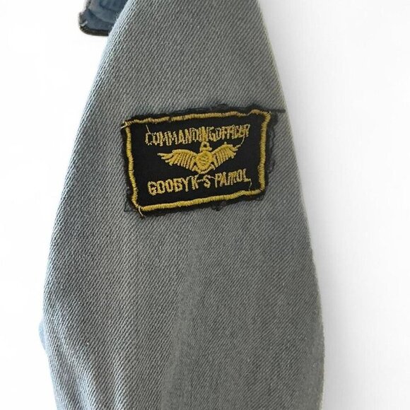 Jean Parka Gooby K-S Patrol Commanding Officer Patch- Light Denim- Collared - Picture 3 of 3